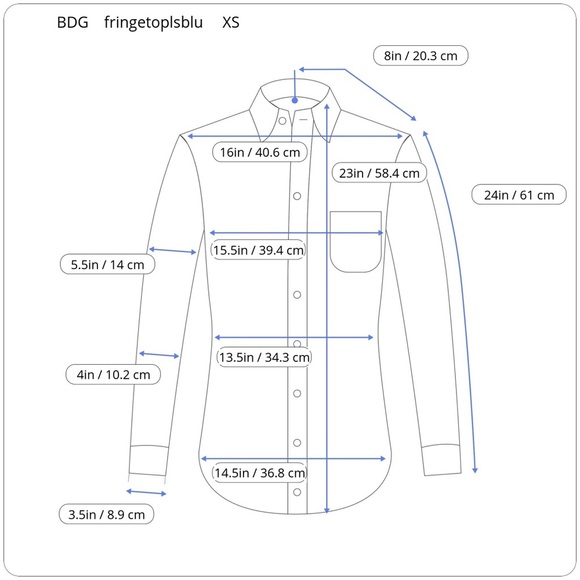 BDG Urban Outfitters Women’s Ruffle Front Button Down Gauze Top Size XS - Picture 9 of 10